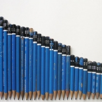Käytön tilasto / Statistic Of Use, 2008 (used pencils)