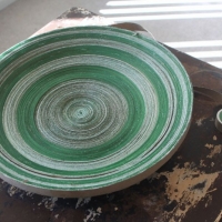 Vastaleikattu nurmikko / Lawn, 2009 (unraveled dartboard)