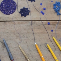 Ready-made Ballpoint Pen Drawings, 2011 (crocheting, etc.)