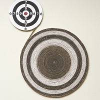 Aikataulu / Timetable, 2001- (dartboard, unraveling)